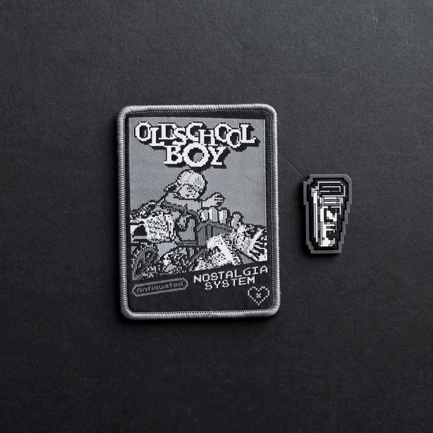 Old School Boy GreyScale