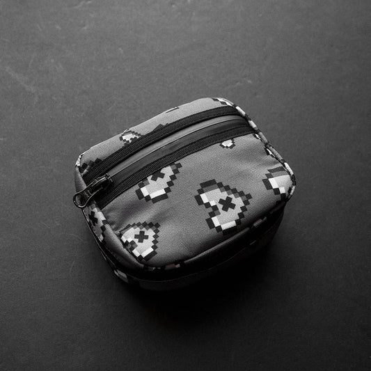 Coin Pouch:  Monochrome Grey Pattern