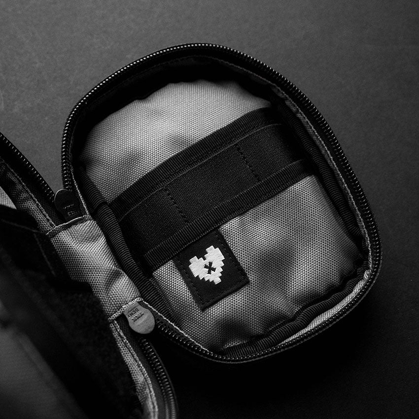 Coin Pouch:  Monochrome Grey Pattern
