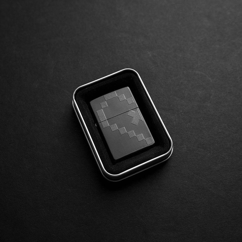Black Printed 1/2 Heart Design