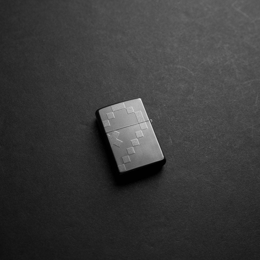 Black Printed 1/2 Heart Design