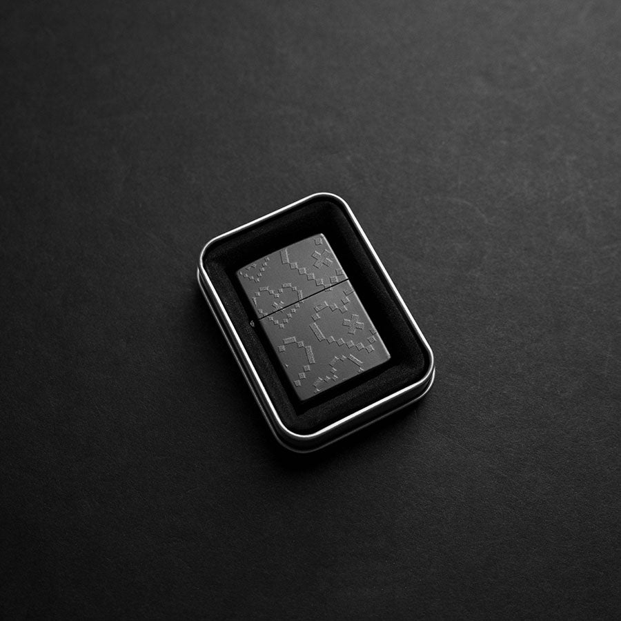 Black Printed Multi Heart Lighter Case
